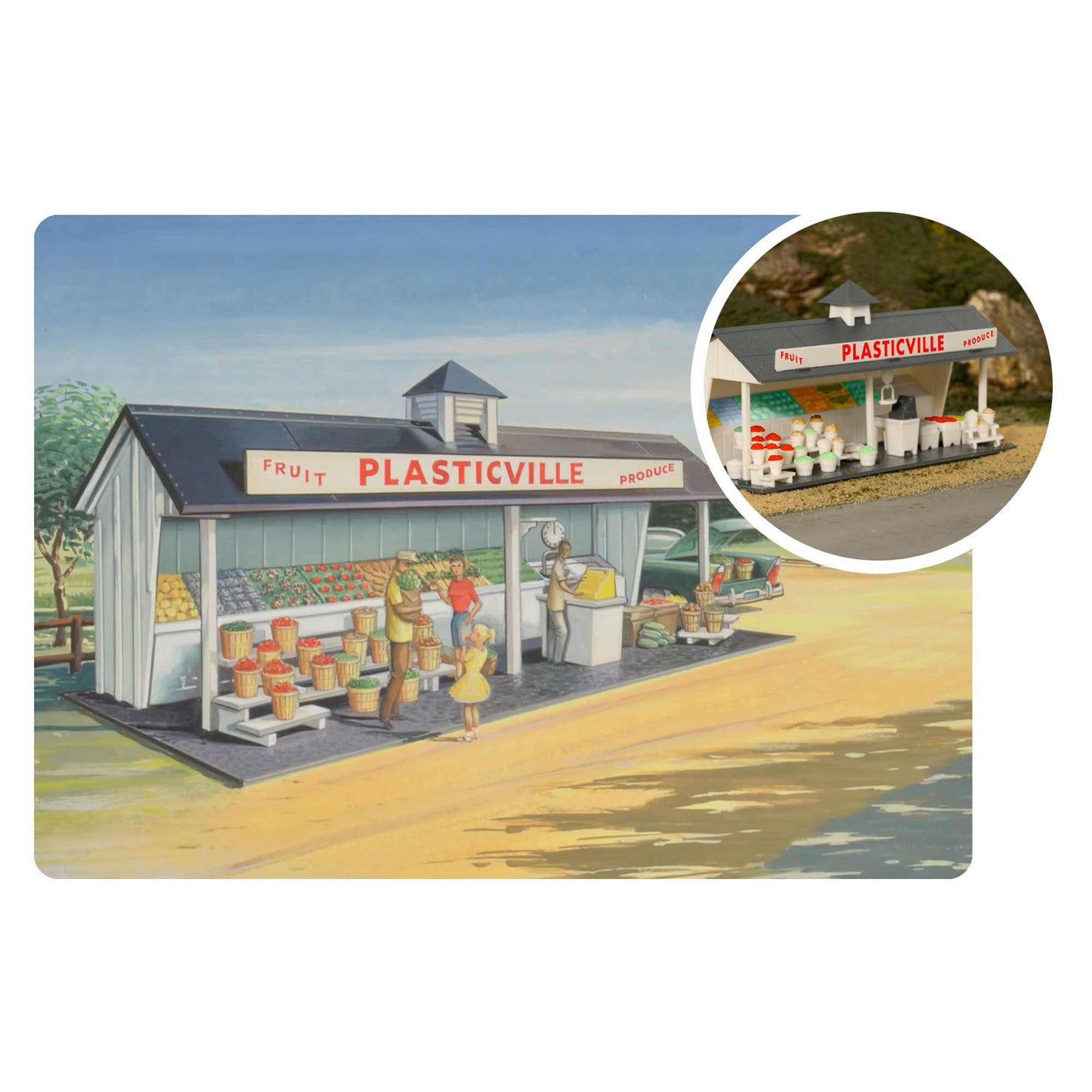 HO Plasticville USA 75th Anniversary Roadside Stand (BAC45632)