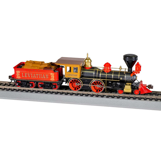 HO 4-4-0 American Locomotive with Wood Load Central Pacific #63 Leviathan DCC Ready (BAC51008)