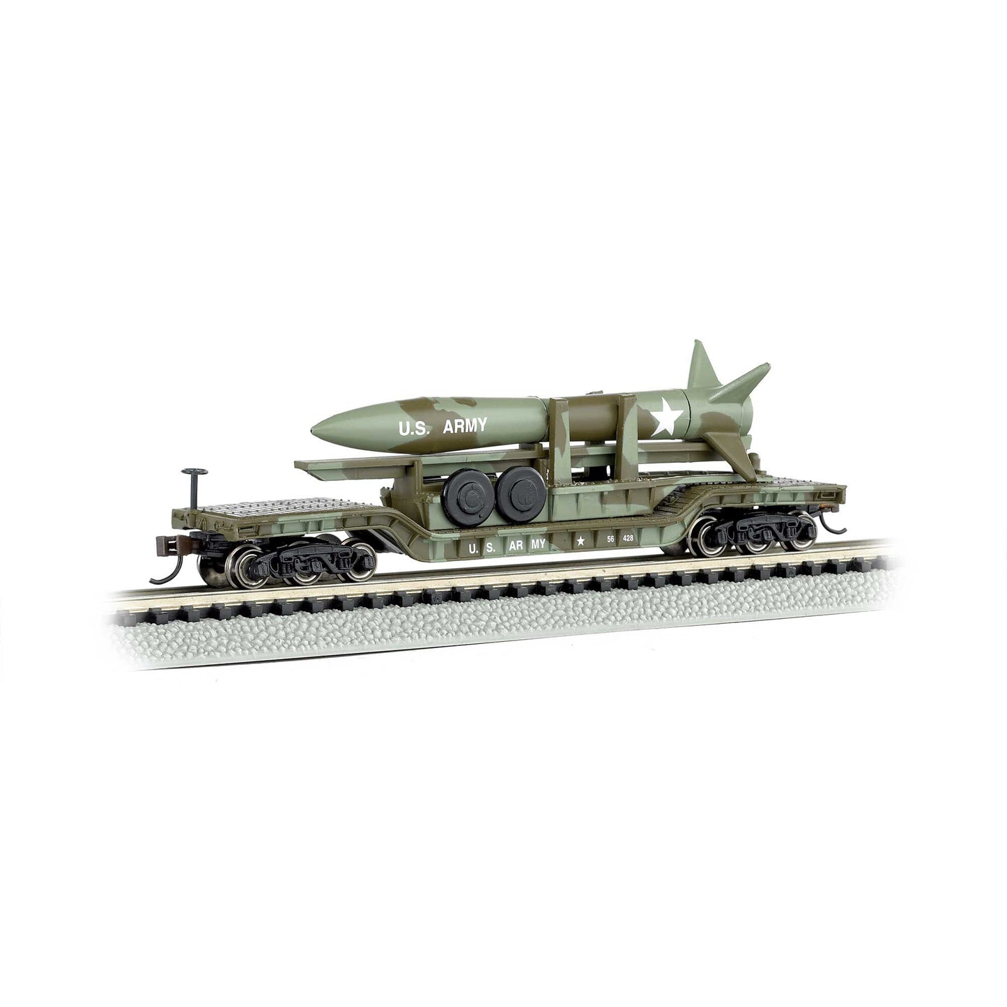 N 52' Depressed Center Flat with Missile USAF Olive (BAC71396)