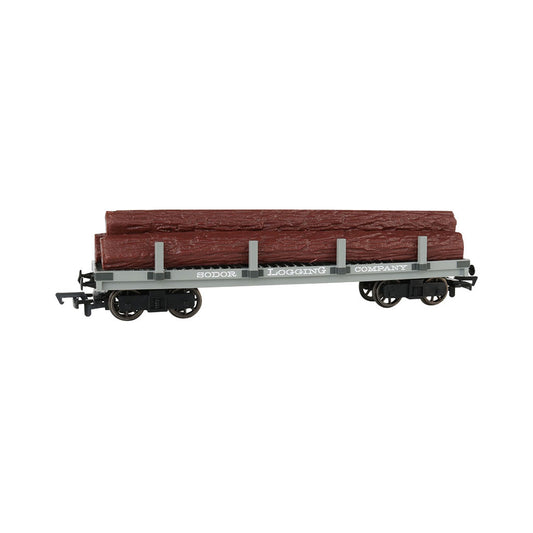 HO Sodor Logging Company Flat Wagon with Logs (BAC77004)
