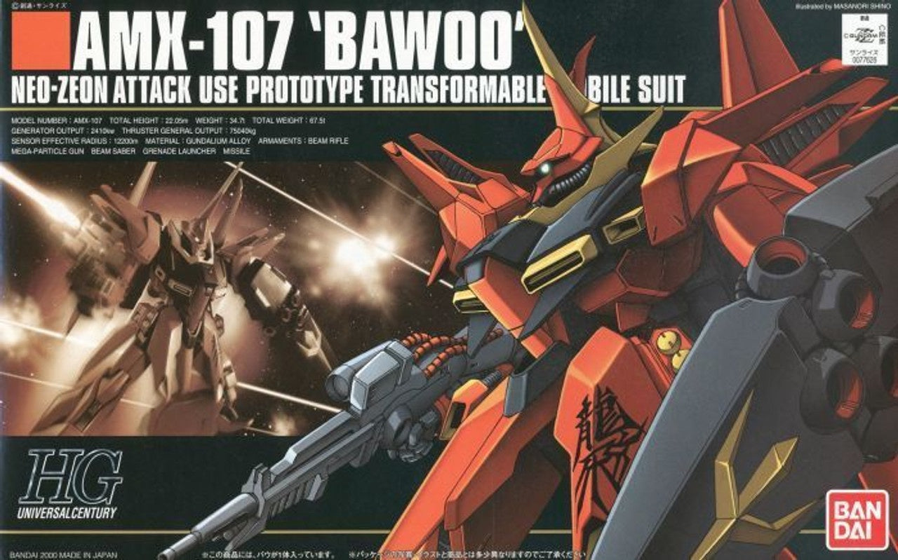 1/144 High Grade Universal Century AMX-107 Bawoo from "Z Gundam" Snap-Together Plastic Model Kit (BAN1077626)