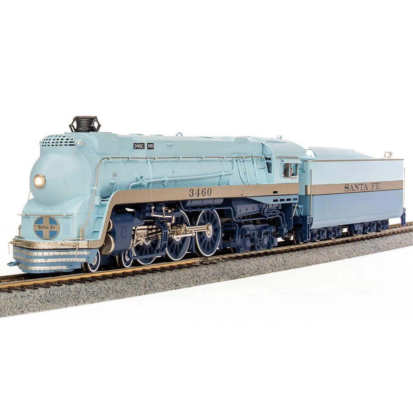 HO ATSF Blue Goose Locomotive 3460 Early 1939 Model (BLI7392)