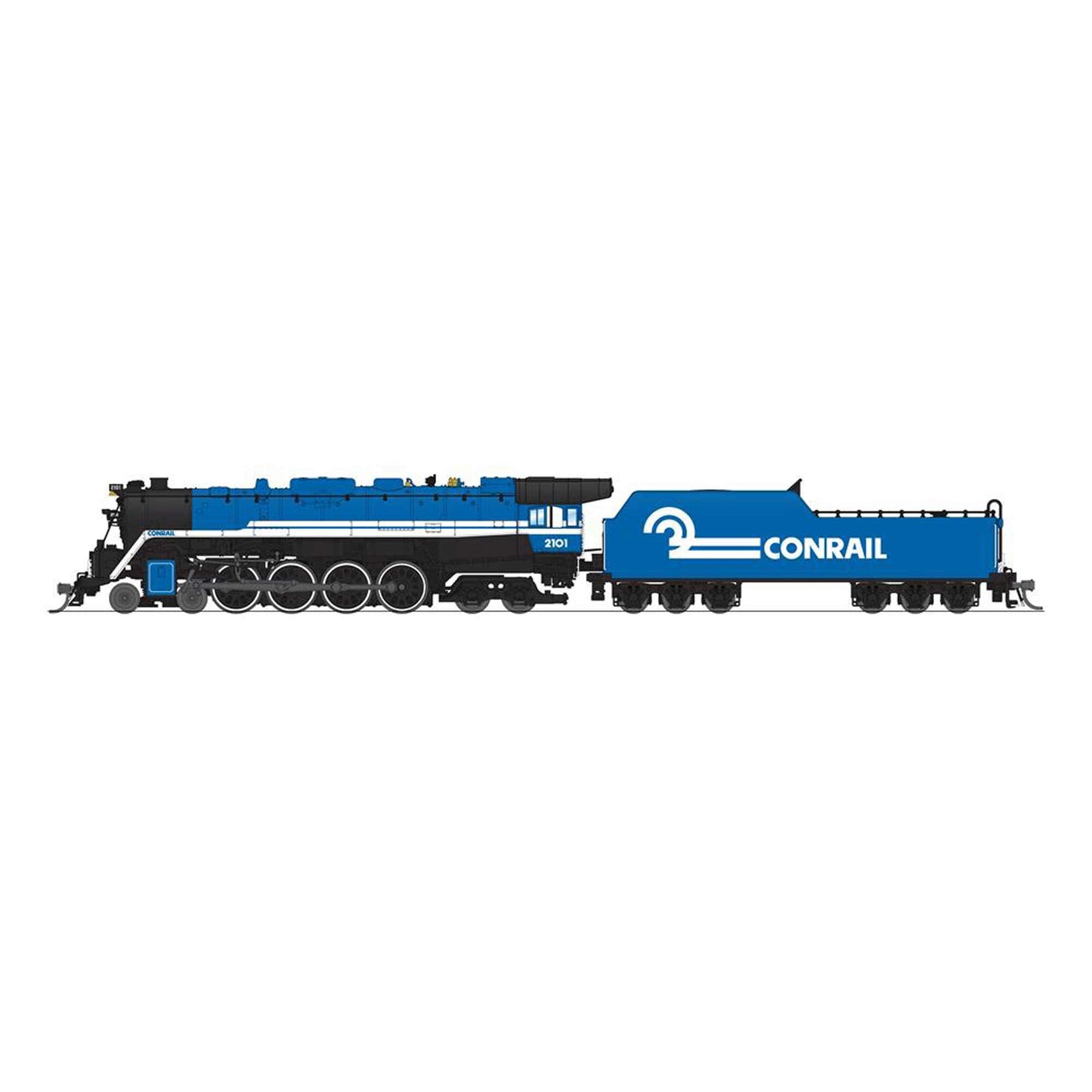 N Scale Reading T1 4-8-4 Steam Locomotive Model #2101 Chessie Steam Special (BLI7412)