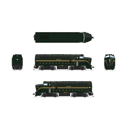 HO BF-16 Sharknose Locomotive A PRR 9709 5 Stripe with Paragon4 (BLI7691)