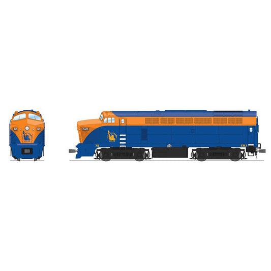 HO RF-16 Sharknose Locomotive A CNJ 79 Blue & Orange with Paragon4 Sound System (BLI7701)