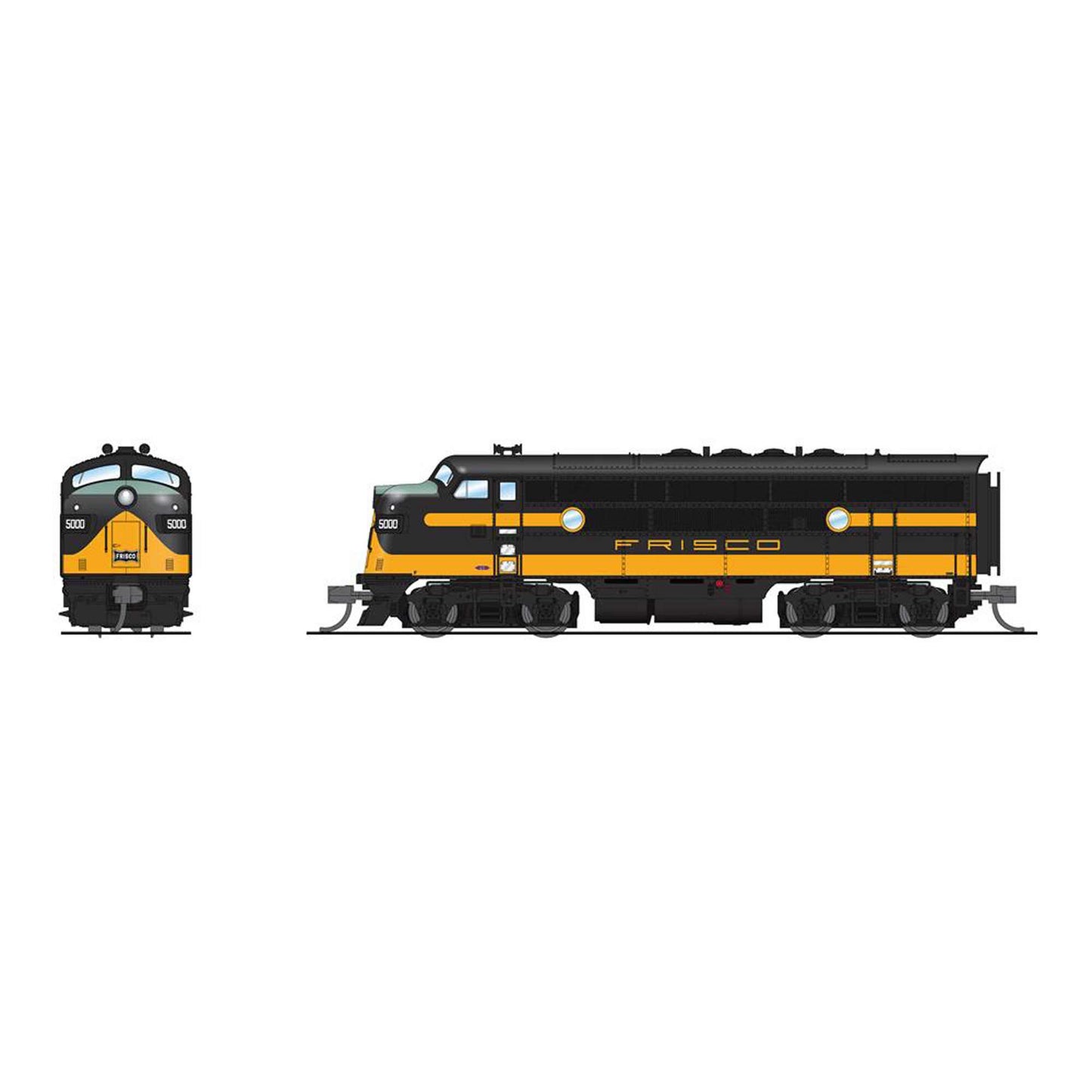 N EMD F3A Locomotive Black and Yellow Paragon4 SLSF #5001 (BLI7730)