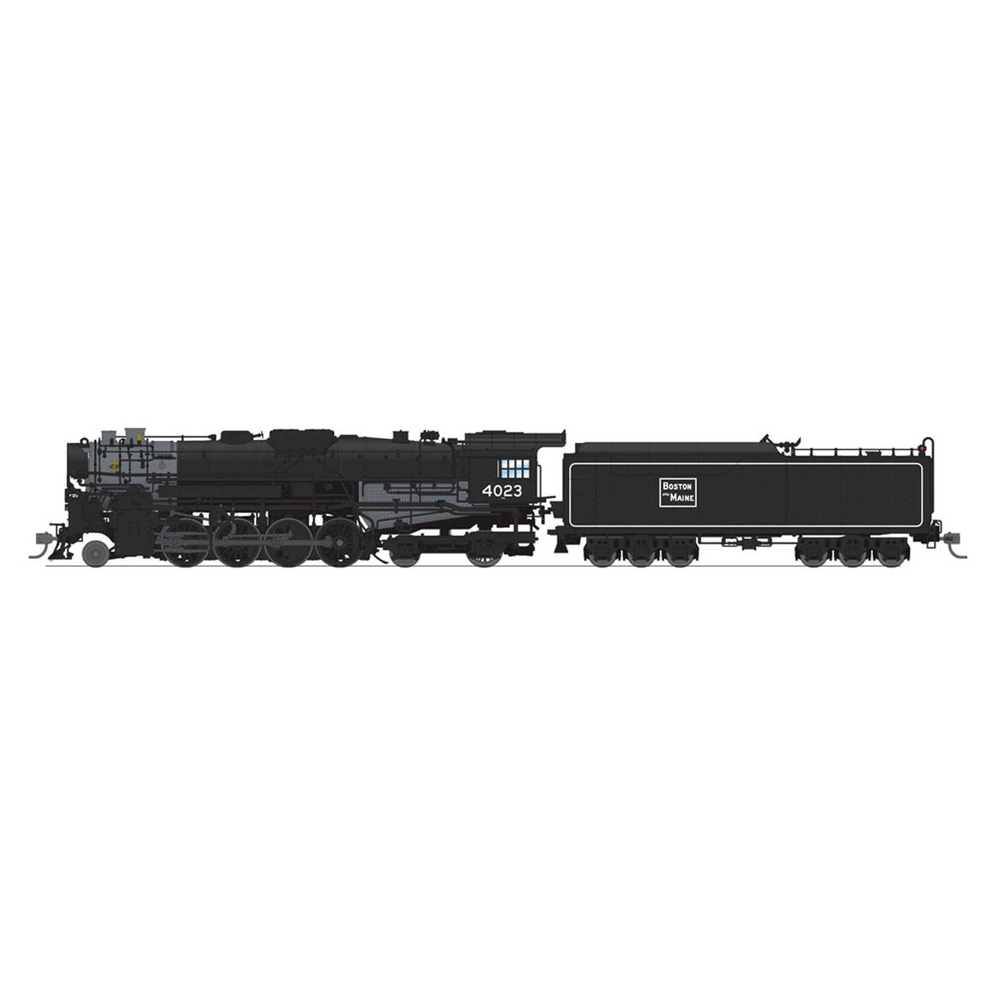 HO B&M 2-8-4 Berkshire T1a Steam Locomotive #4012 with 4-axle Tender (BLI7794)