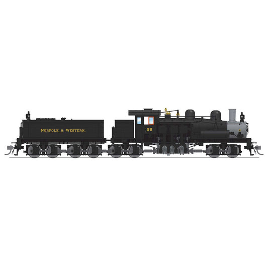 HO Class D 4 Truck Shay Locomotive N&W 56 with Paragon 4 (BLI7816)