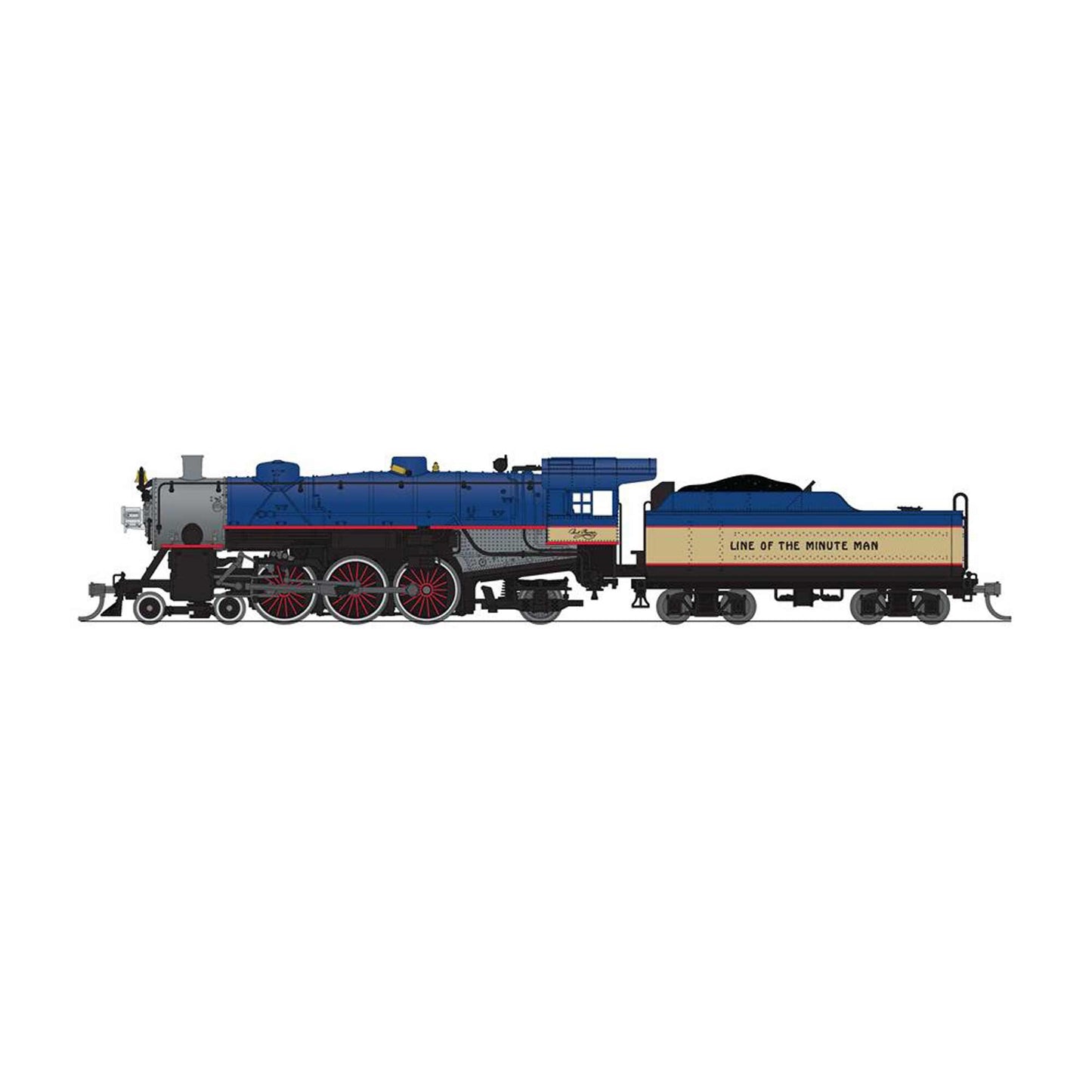 N Light Pacific 4-6-2 Steam Locomotive B&M #3688 Minuteman with Paragon4 (BLI8000)