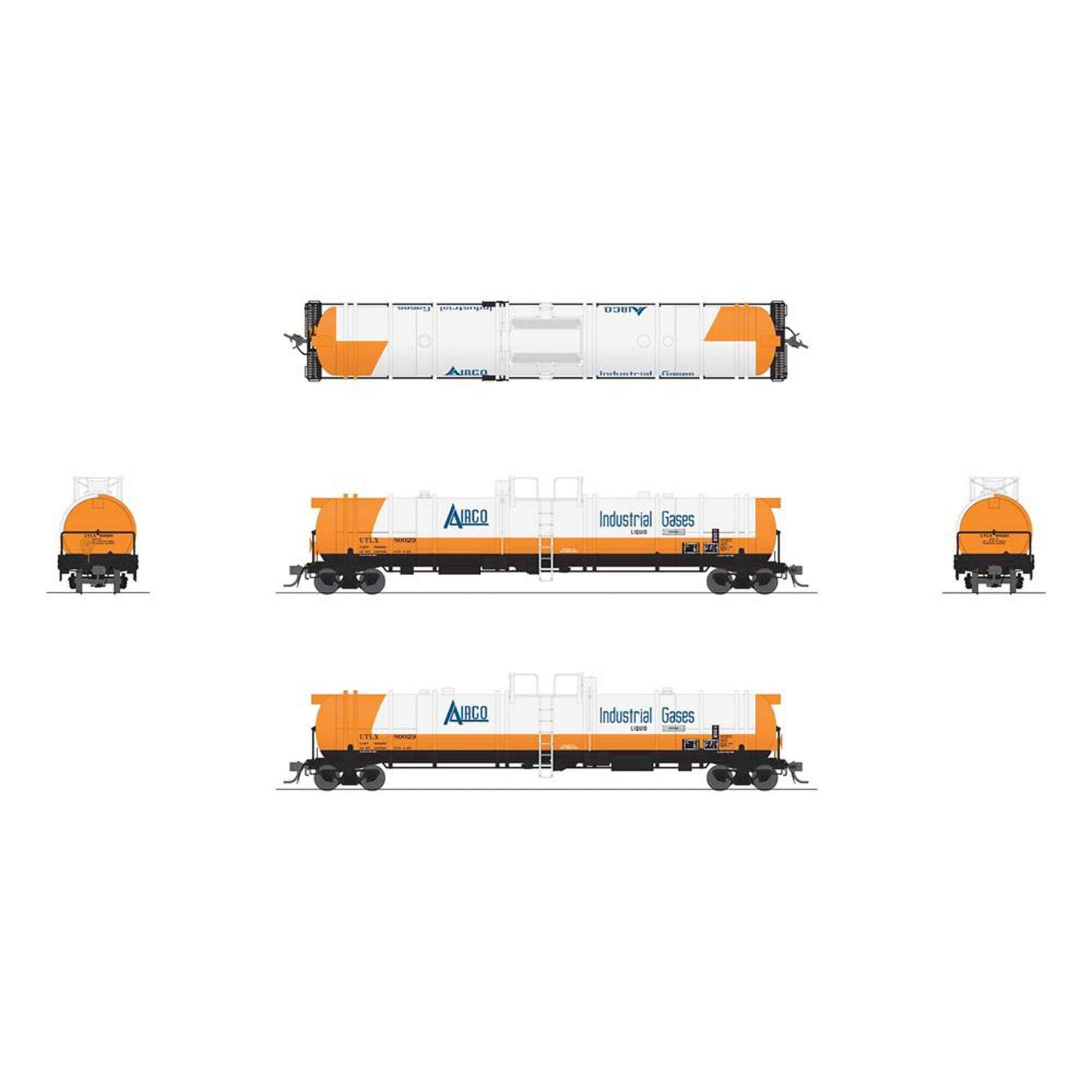 HO Cryogenic Tank Car Airco 2 Pack (BLI8030)