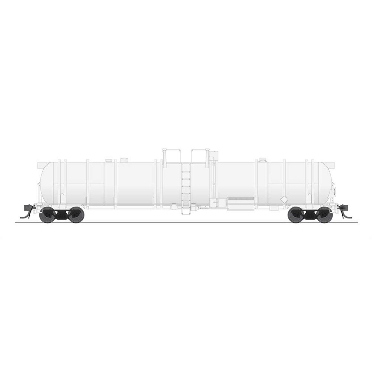 HO Cryogenic Tank Car Unlettered White Type C (BLI8050)