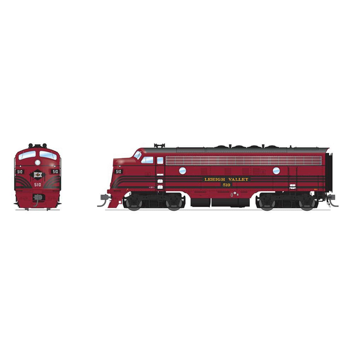 HO EMD F3A Locomotive LV 512 Cornell Red Black Stripes with Paragon4 (BLI8172)