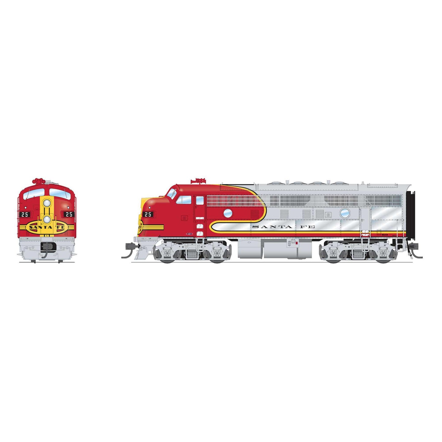 HO EMD F3A Locomotive ATSF 26C Warbonnet Scheme (BLI8330)