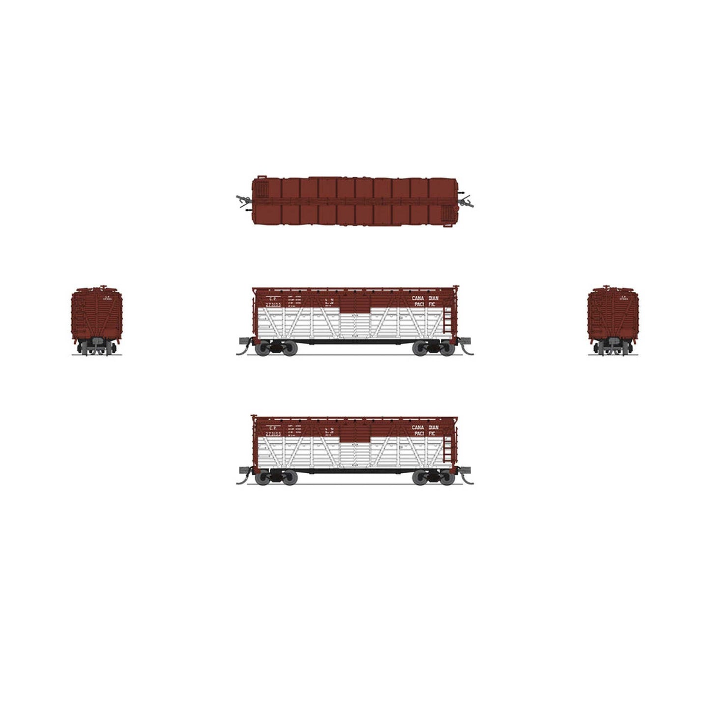 N 40' Wood Stock Car with Cattle Sounds (BLI8453)