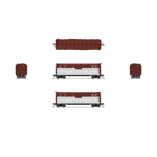 N 40' Wood Stock Car with Cattle Sounds (BLI8453)
