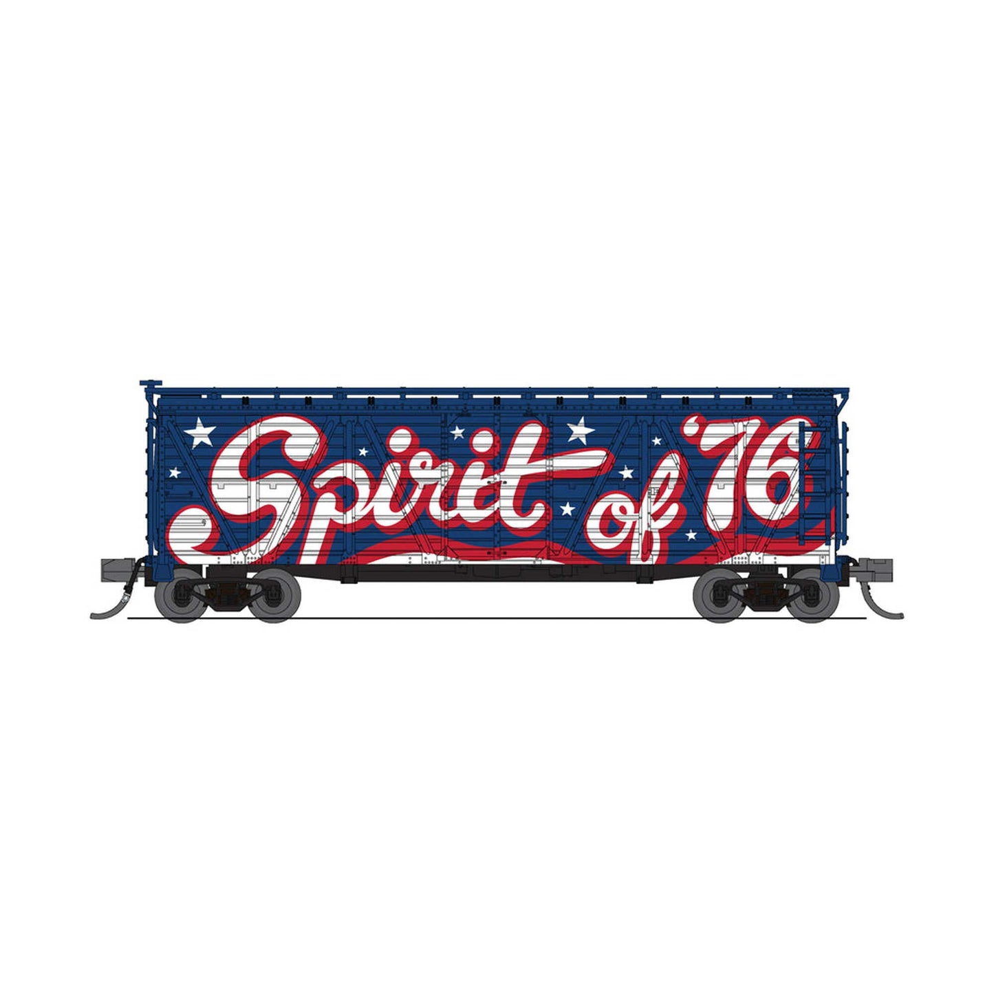 N 40' Wood Stock Car Independence Patriotic Music (BLI8472)