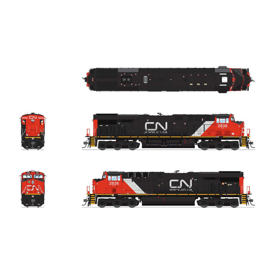 HO GE ES44AC Locomotive CN #2836 Website Scheme (BLI8552)