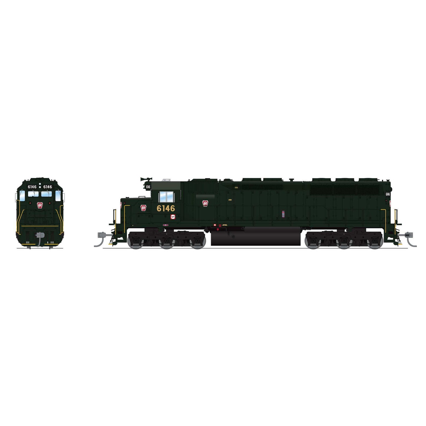 HO EMD SD45 Locomotive PRR 6146 Brunswick Green (BLI9007)