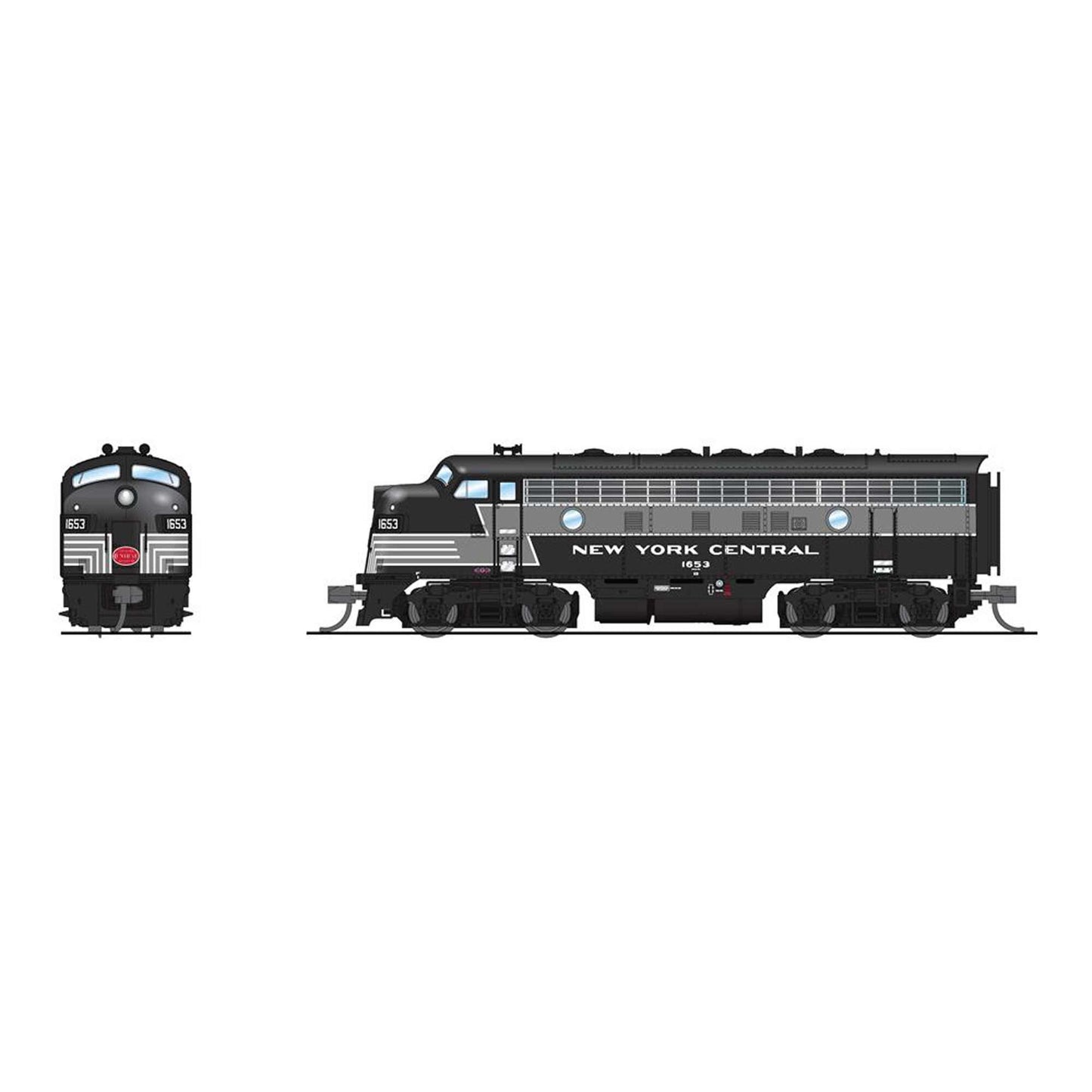 N EMD F7A Locomotive NYC 1654 Lightning Stripes (BLI9086)
