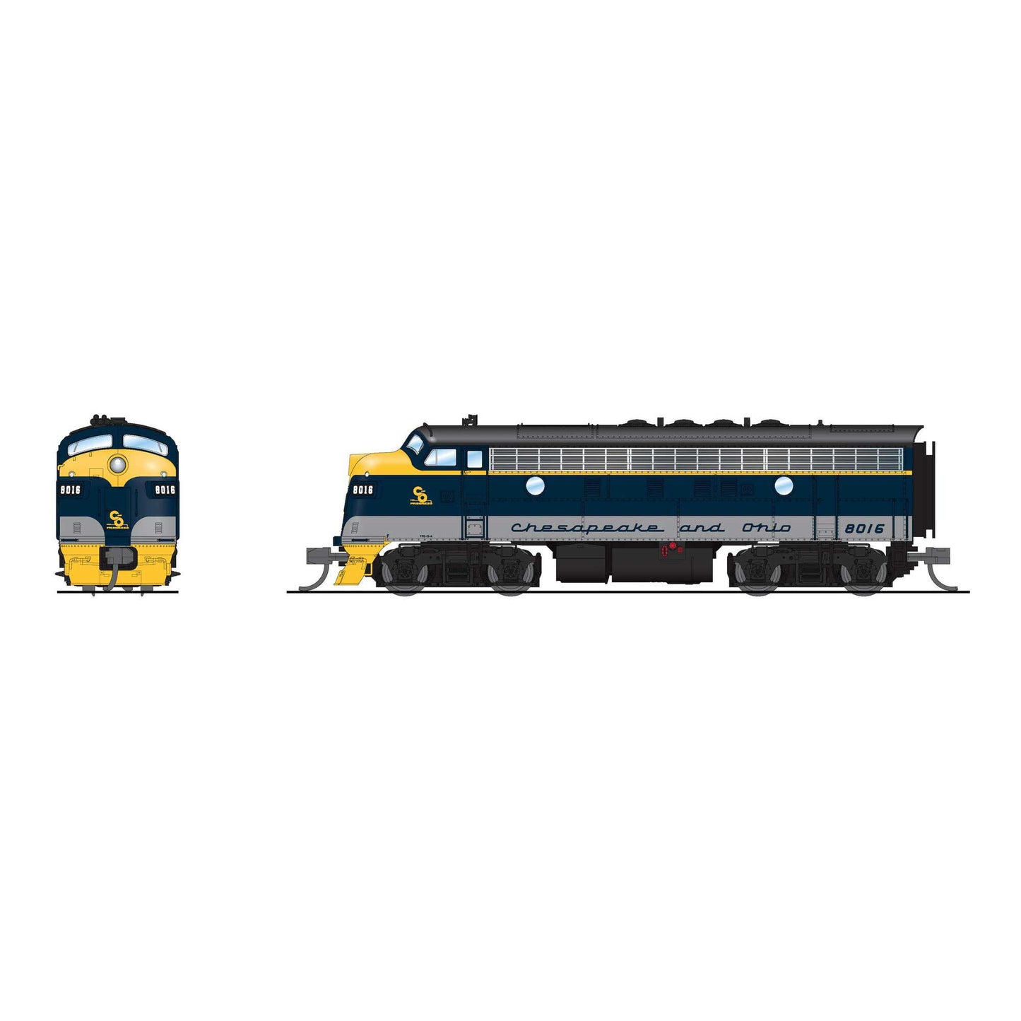 EMD F3A C&O 8016 Restored Diesel Locomotive N Scale (BLI9222)