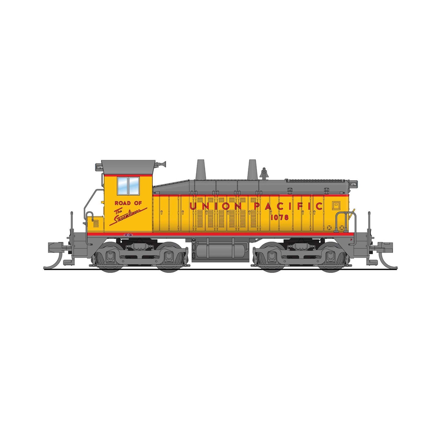EMD NW2 Switcher UP 1078 Road of the Streamliners with Gray Trucks (BLI9314)
