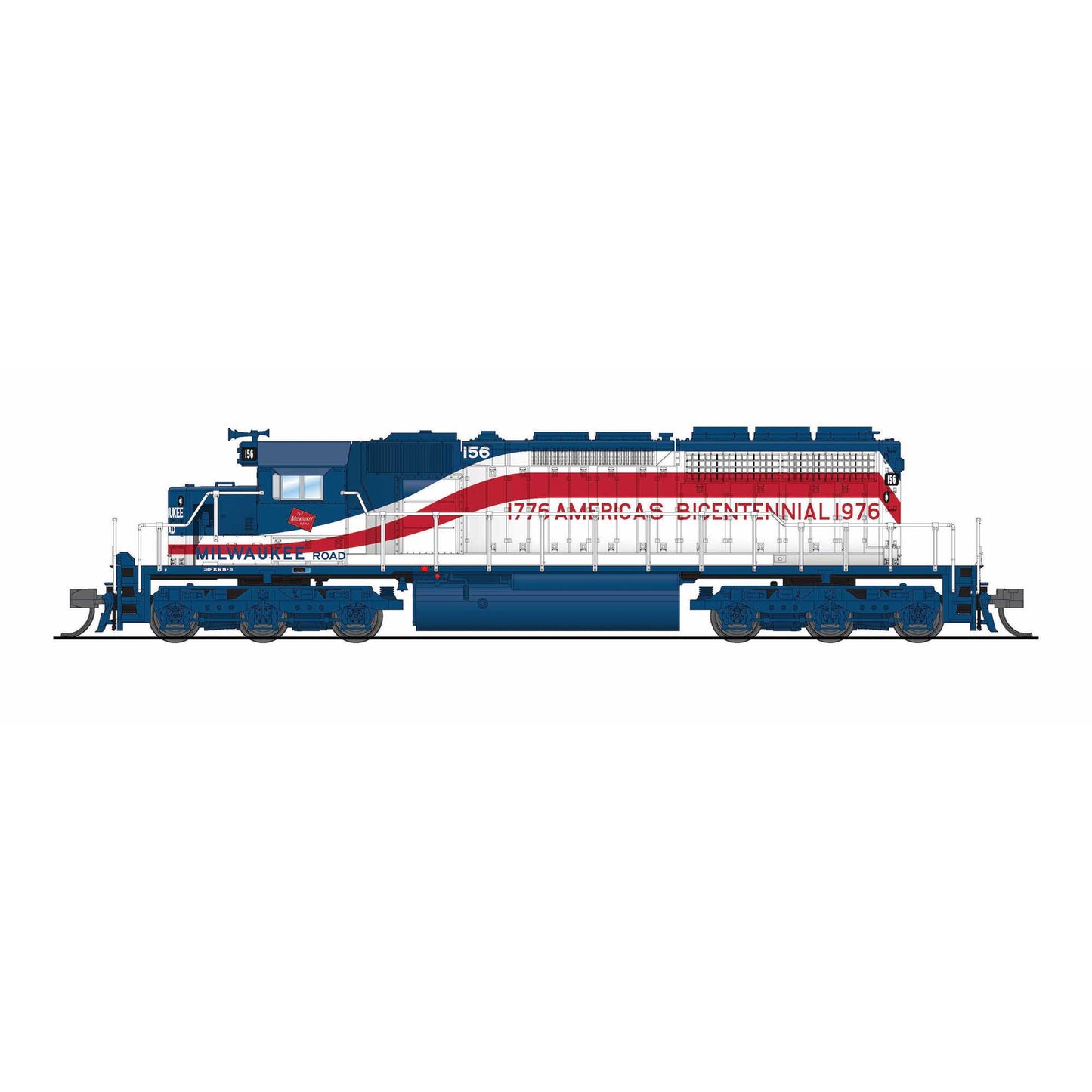 N EMD SD40-2 MILW 156 Bicentennial No-Sound DCC-Ready Model (BLI9486)