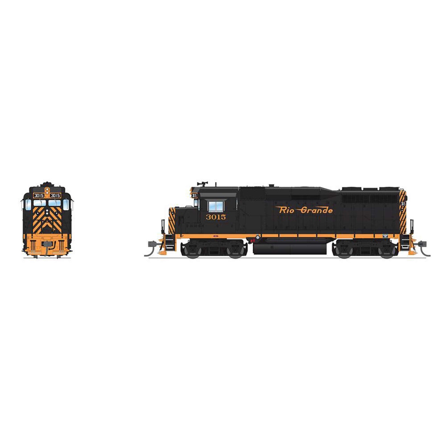 HO EMD GP30 Locomotive DRGW 3015 Small Rio Grande (BLI9570)
