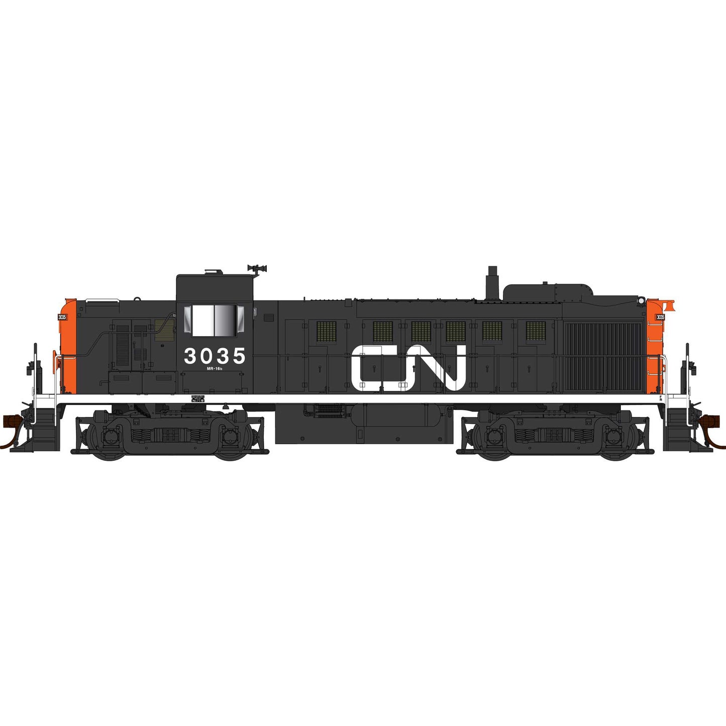 HO Alco RS-3 DCC/Sound CN Black #3040 Locomotive (BOW25256)