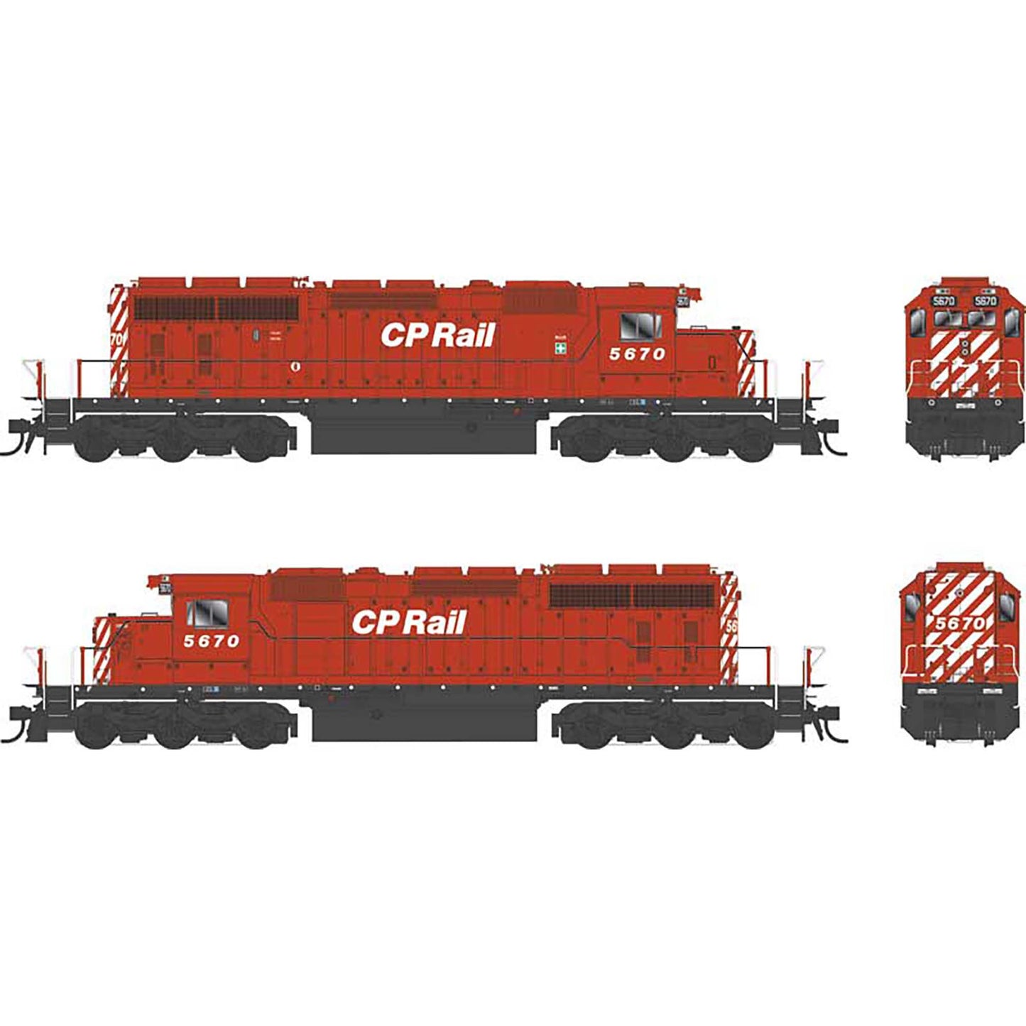HO GMD SD40-2 Locomotive with DCC and Sound, CP 5670 (BOW25313)