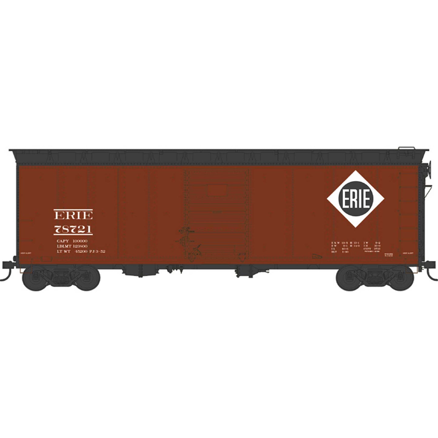 HO 40ft Boxcar Erie #78856 (BOW43159)