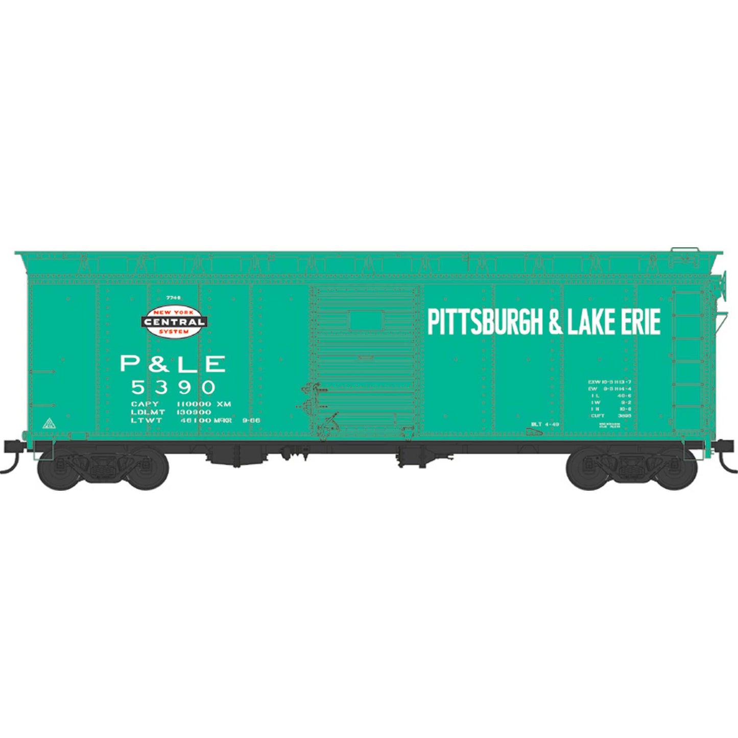 HO 40' Boxcar P&LE Jade Color #5250 (BOW43170)