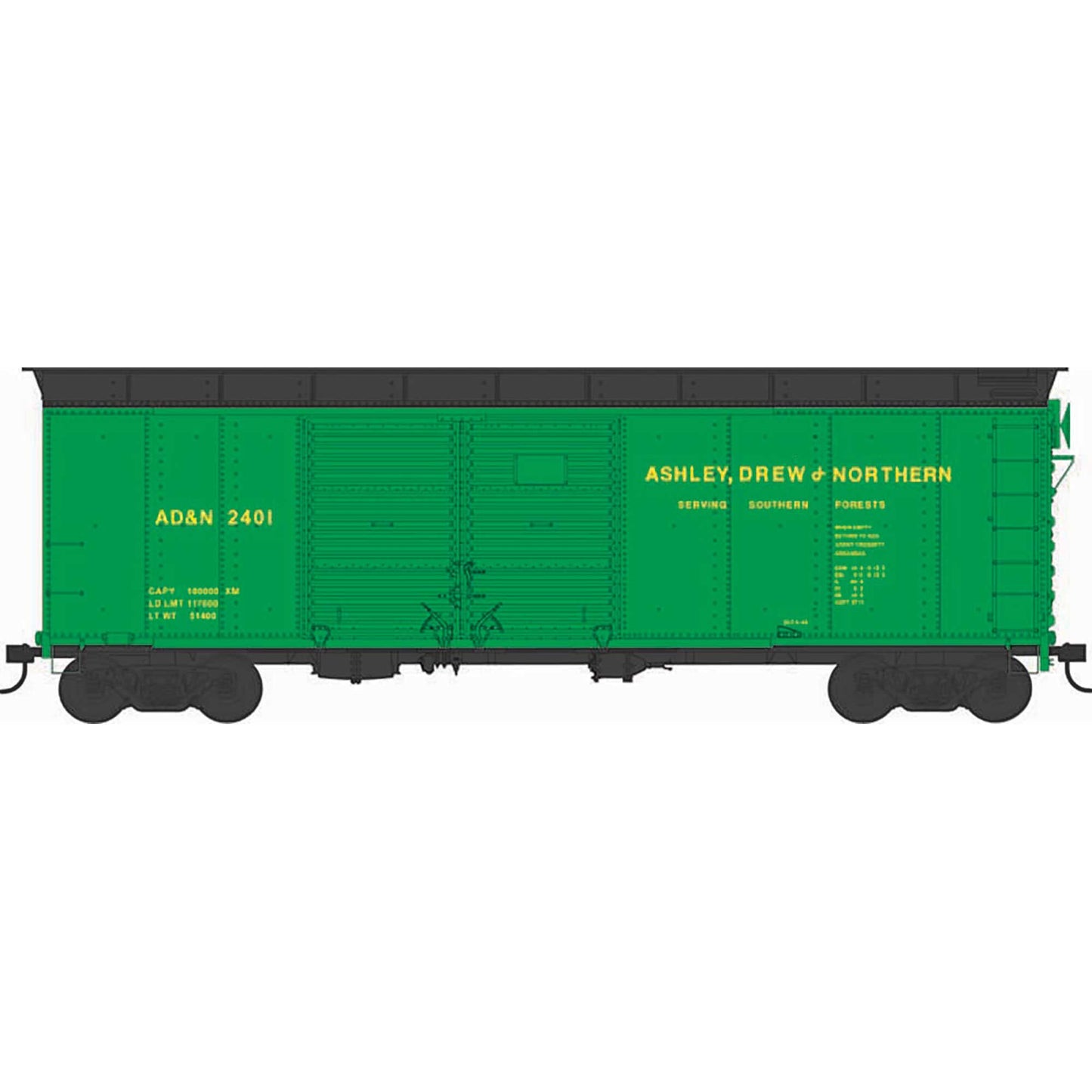 HO X31 4-Door Round Flush Roof Boxcar AD&N #2401 (BOW43304)