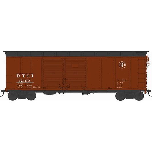 HO X31 4-Door Round Flush Roof Boxcar DT&I #12190 (BOW43307)