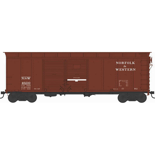 HO X31 B2 4-Door Round Flush Roof Boxcar N&W #49210 (BOW43310)