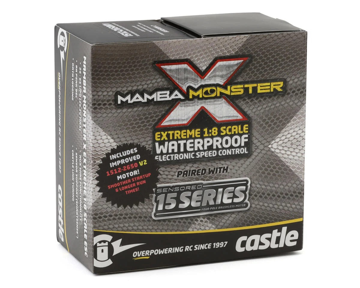 Mamba Monster X Waterproof Electronic Speed Control with 1512-2650KV V2 Motor (CSE010-0145-07)