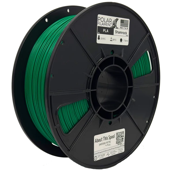 Polar PLA Filament 1kg 1.75mm Shamrock Green (DGIP005)
