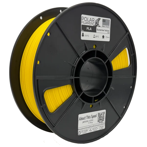 Polar PLA Filament 1kg 1.75mm Sunshine Yellow (DGIP007)