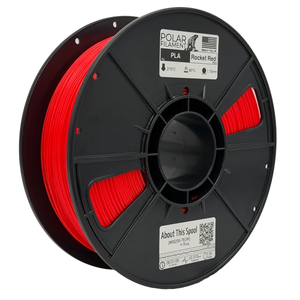 Polar PLA Filament 1kg 1.75mm Rocket Red (DGIP033)