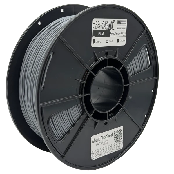 Polar PLA Filament 1kg 1.75mm Regulation Gray (DGIP034)