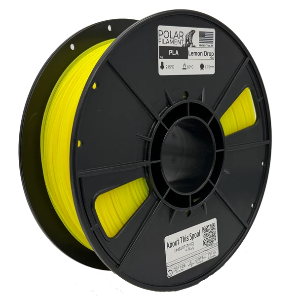 Polar PLA Filament 1kg 1.75mm Lemon Drop (DGIP035)