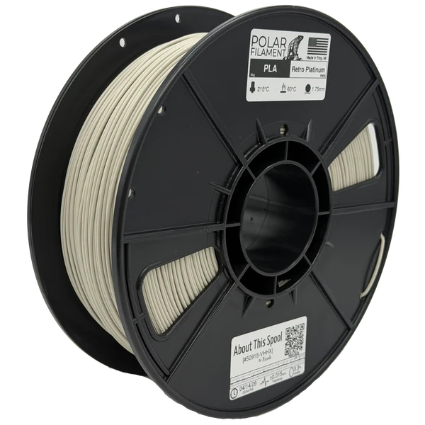 Polar PLA Filament 1kg 1.75mm Retro Platinum (DGIP605)