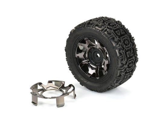 Clip-Lock Wheel Face Black Chrome for Ripper 5.7" Wheel (2) (DTX2817)