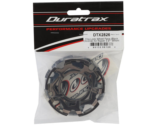 Clip-Lock Wheel Face Black Chrome for Ripper 3.8" Wheel (2) (DTX2826)