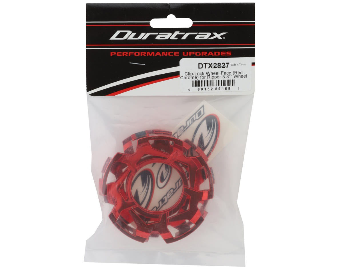 Clip-Lock Wheel Face Red Chrome for Ripper 3.8" Wheel (2) (DTX2827)