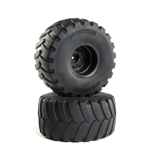 Duratrax Munition MT 2.2 Mounted Tires Black (2) (DTXC2903)
