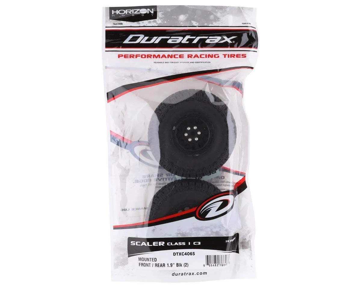 Class 1 Scaler CR C3 Mounted 1.9" Black Tires (2) (DTXC4065)