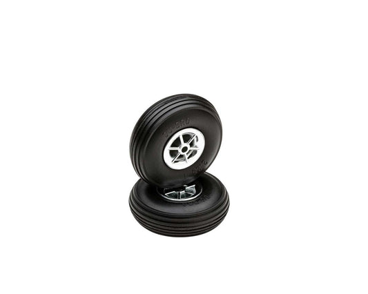 Treaded Chrome Wheels 2-1/4 inches (2) (DUB225TC)