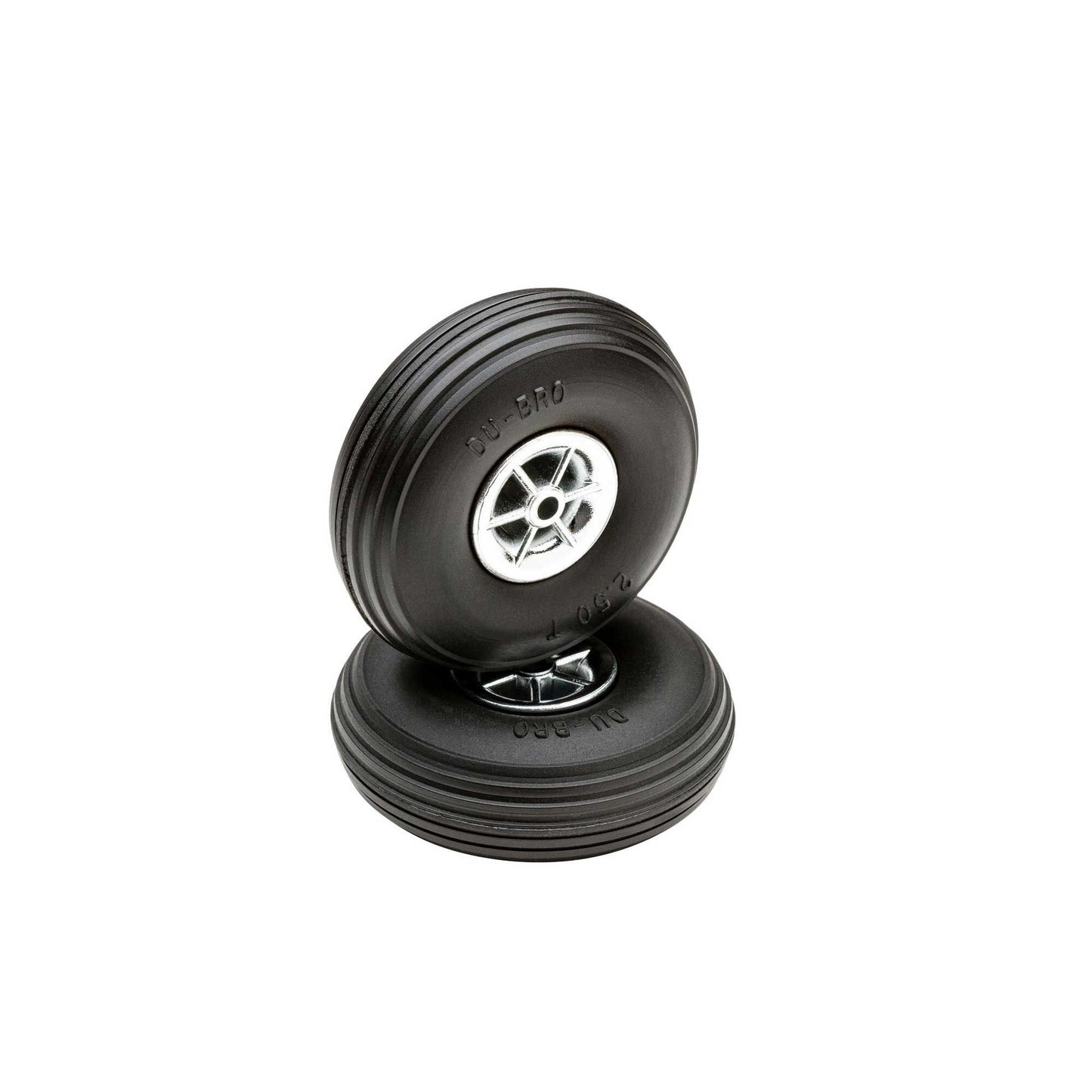 Treaded Chrome Wheels 2-1/2 inch Diameter (2) (DUB250TC)