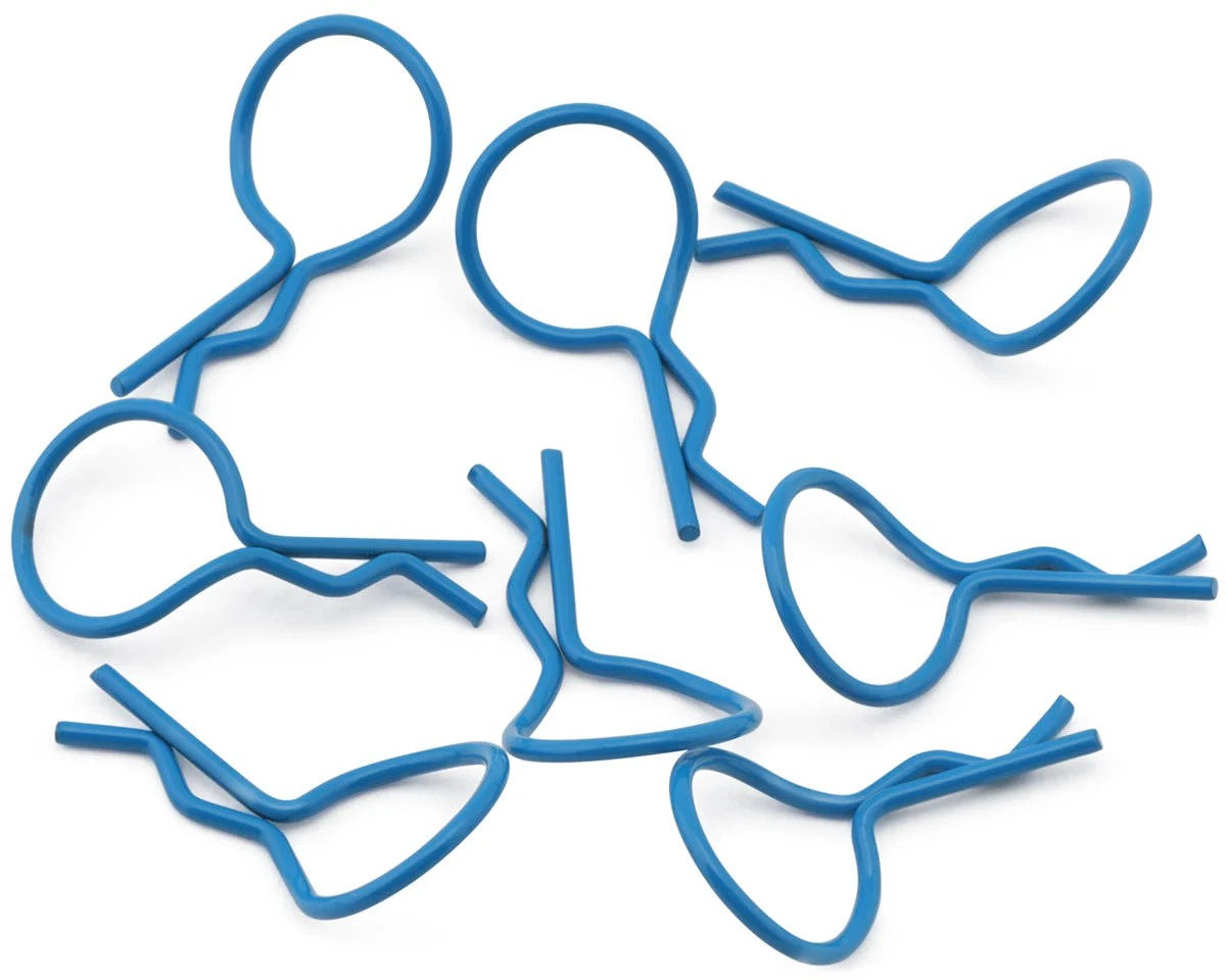 Bent Body Clips Blue (8) (DYN5555)