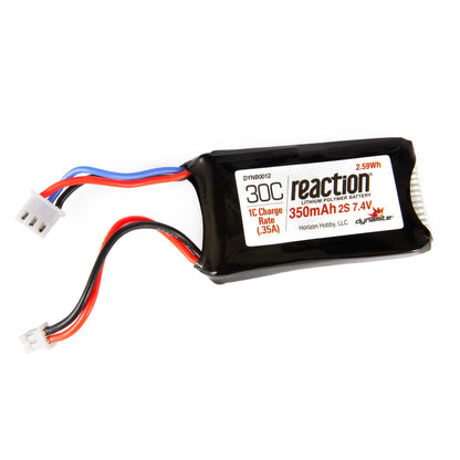 Reaction 350mAh 7.4V C 2S LiPo Battery Pack with PH 2.0 Plug (DYNB0012)